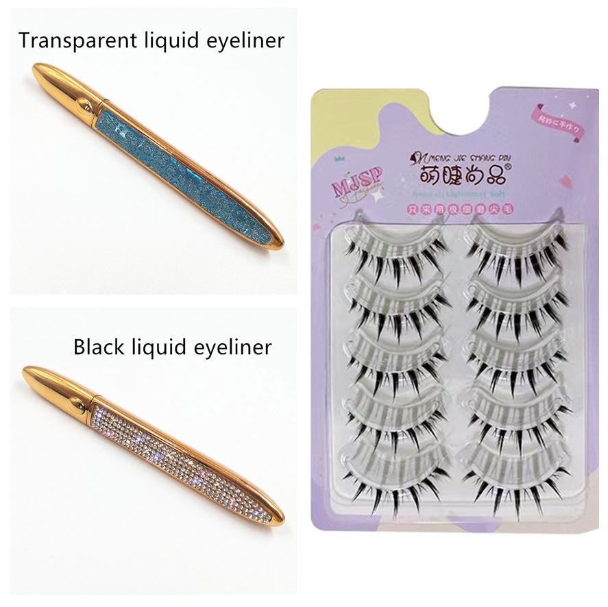 Faux cils Eyeliner auto-adhésif Multicolore