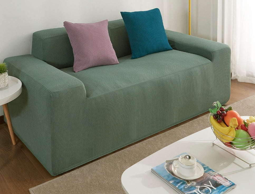 Housse de canapé en polaire imperméable de couleur unie pour salon 1 2 3 4 places