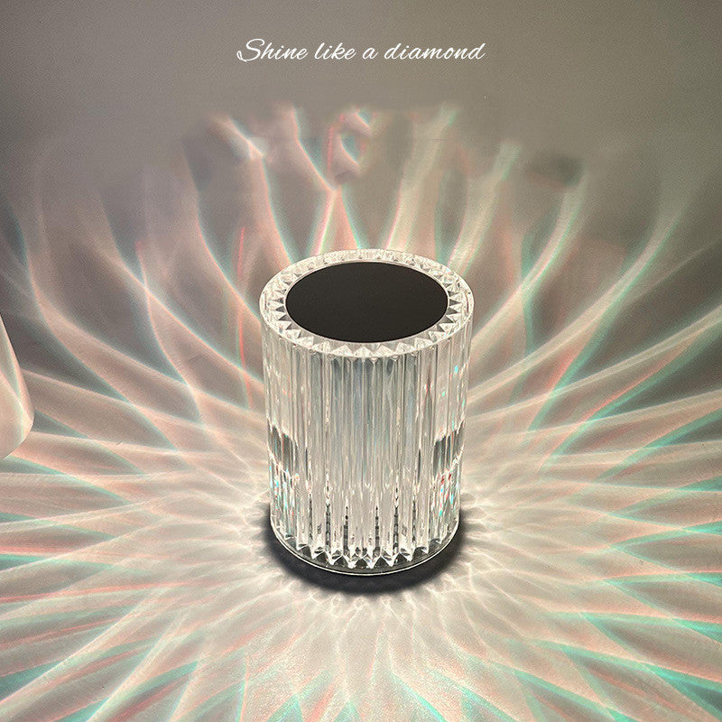 Lampe en cristal, lampe de table, atmosphère, ligne créative, petite lampe de nuit, lumières LED.