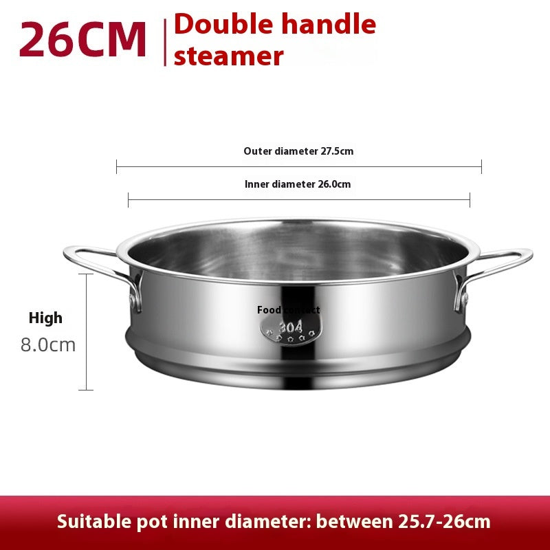 Râtelier de cuisson à vapeur universel en acier inoxydable 304 avec poignée pour chaudière électrique.