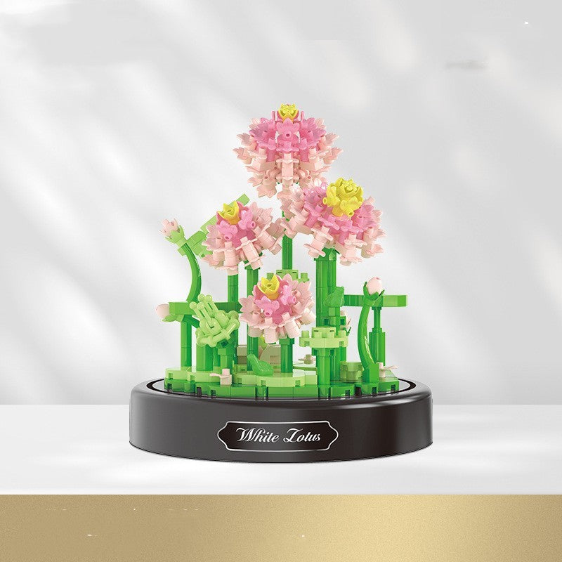 Jouets de décoration de roses à assemblage de petites particules