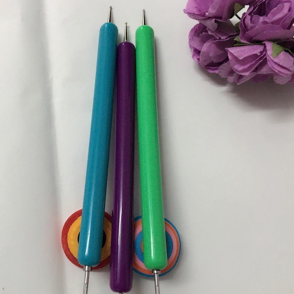 Rouleau de papier pour quilling, aiguilles longues et courtes, stylo