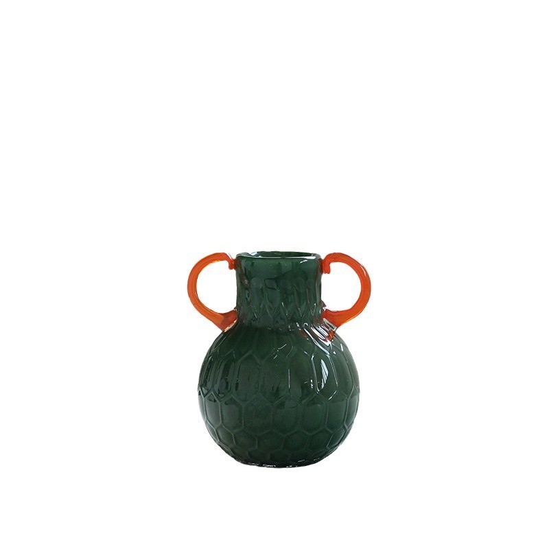 Décoration de comptoir de couloir douce et vase coloré