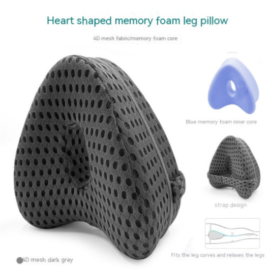 Oreiller de jambe en mousse à mémoire de forme en forme de cœur Oreiller de jambe Contour Legacy