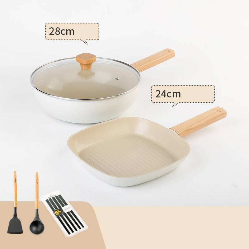 Poêle antiadhésive en céramique pour cuisinière à gaz