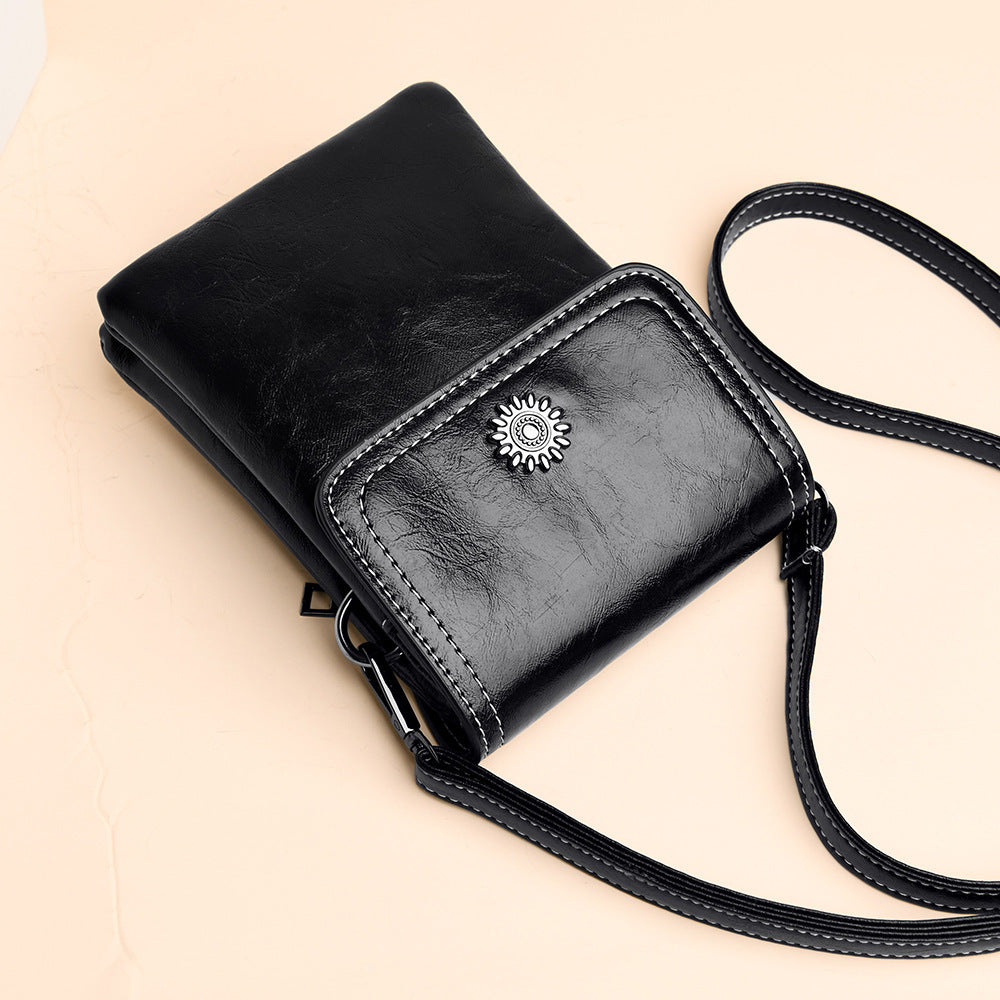 Mini sac à bandoulière pour téléphone portable, simple et tendance, grande capacité