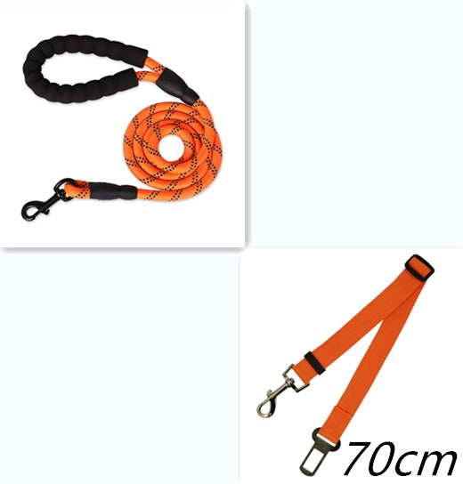Laisse réfléchissante en nylon pour chien, corde pour chien de petite, moyenne et grande taille, pour la marche et l'entraînement, fournitures pour animaux de compagnie.