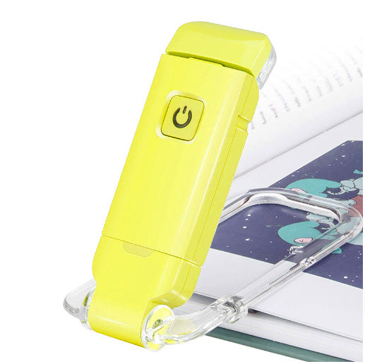 Lampe de lecture LED rechargeable par USB, luminosité réglable, protection des yeux, clip de lecture, lampe de lecture portable pour marque-page