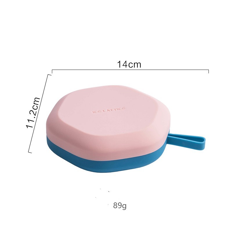Moule à glace hexagonal 3D en silicone à 12 cavités, moule à glace à faire soi-même, boîte de rangement pour sorbetières