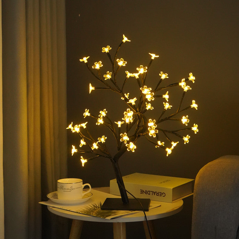 Veilleuse décorative en fibre optique pour chambre à coucher