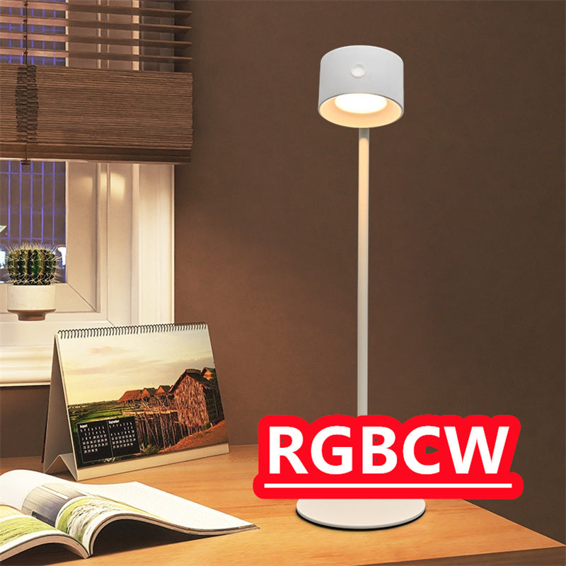 Lampe de table LED magnétique tactile rechargeable par USB, rotation à 360 degrés, sans fil, avec télécommande, lumière de bureau pour la maison, chambre à coucher, lampe de nuit murale.
