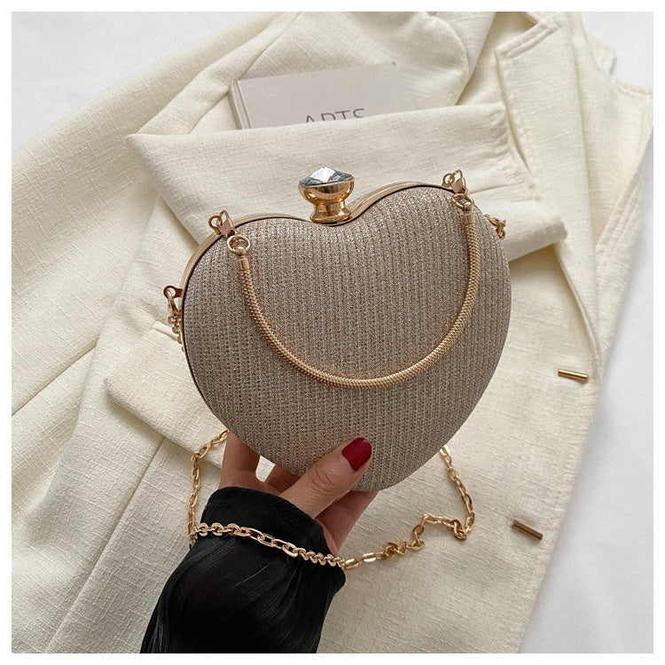 Sac de banquet Love Chain Shoulder Crossbody Handbag Tenue de Saint-Valentin