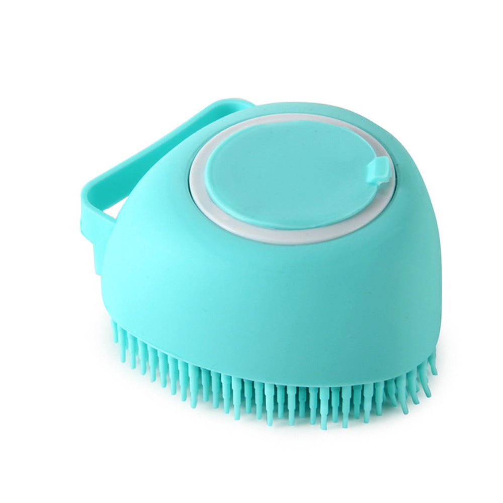 Gants de bain en silicone pour chien avec brosse de massage, outil de nettoyage pour animaux de compagnie, brosse à peigne pour chien, peut verser du shampooing, fournitures de toilettage pour chien.