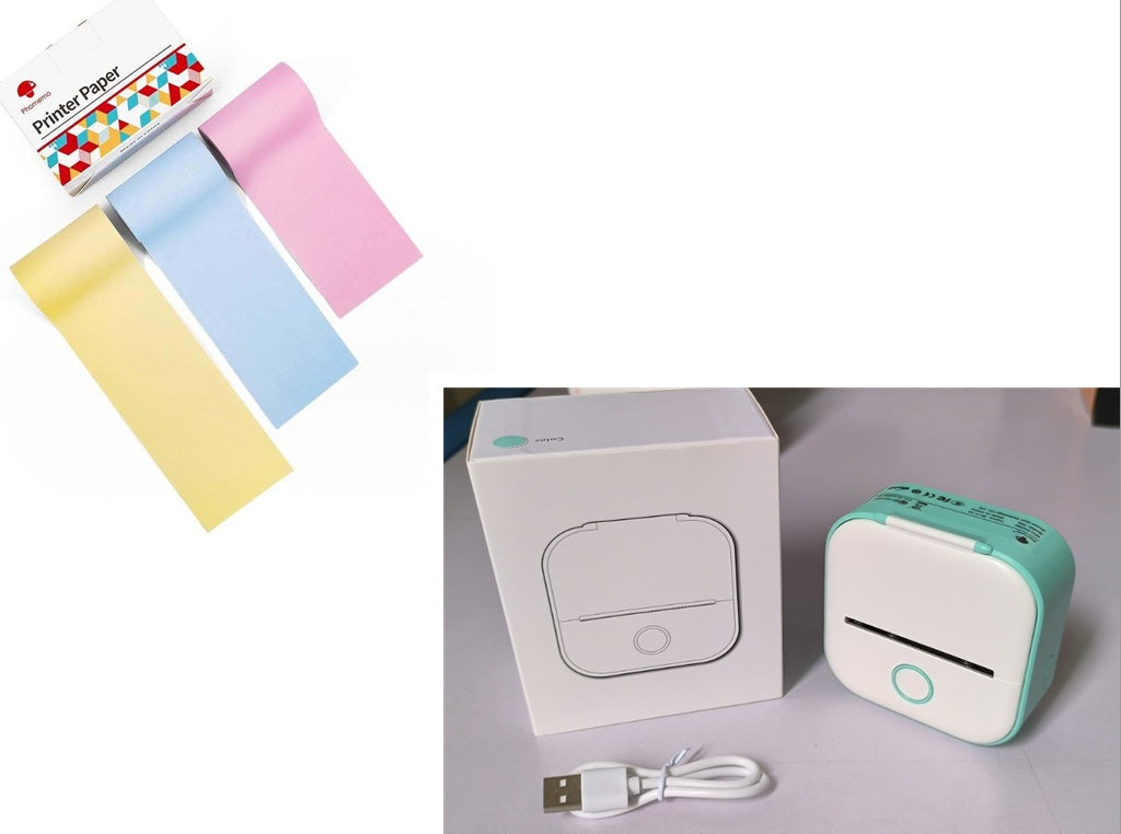 Imprimante thermique portable mini pour étiquettes, imprimante photo domestique, imprimante pour étudiants, imprimante de questions erronées, imprimante d'étiquettes mini compatible Bluetooth, étiquettes de prix.