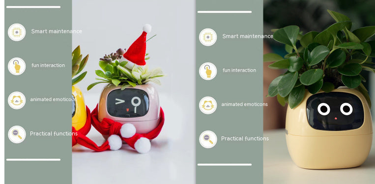 Planificateur Intelligent Amusement Inépuisable Plus de 49 Expressions Riches 7 Capteurs Intelligents et Puces AI Facilitent et Rendent Agréable la Culture des Plantes