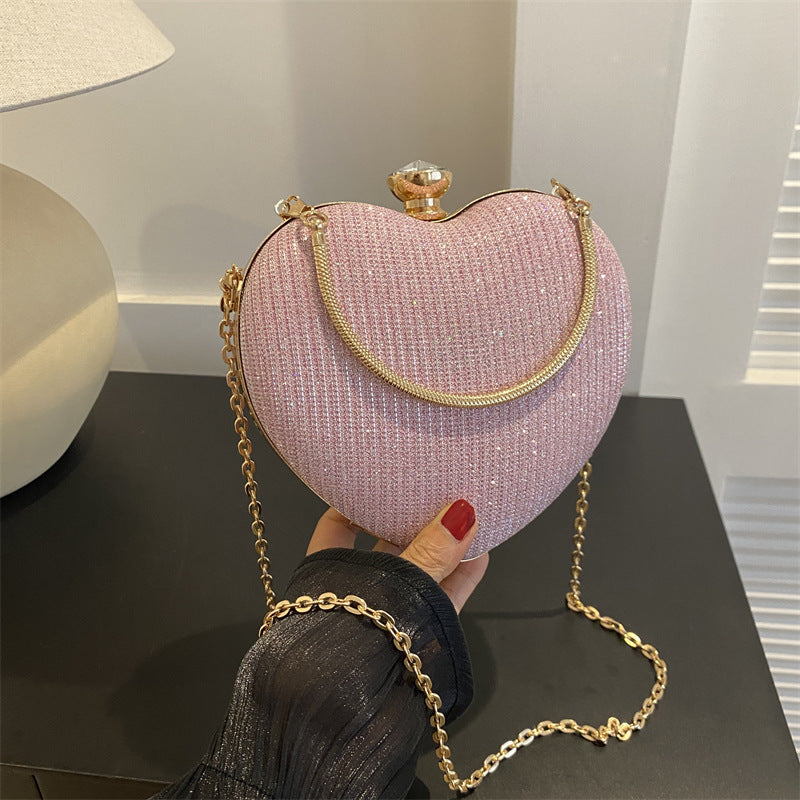 Sac de banquet Love Chain Shoulder Crossbody Handbag Tenue de Saint-Valentin