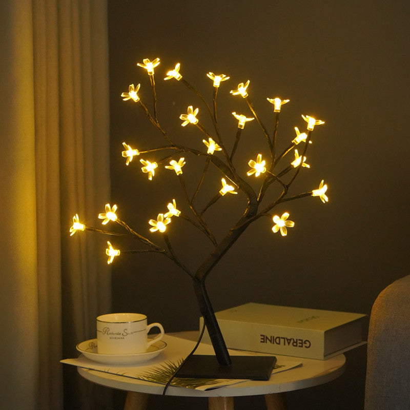 Veilleuse décorative en fibre optique pour chambre à coucher