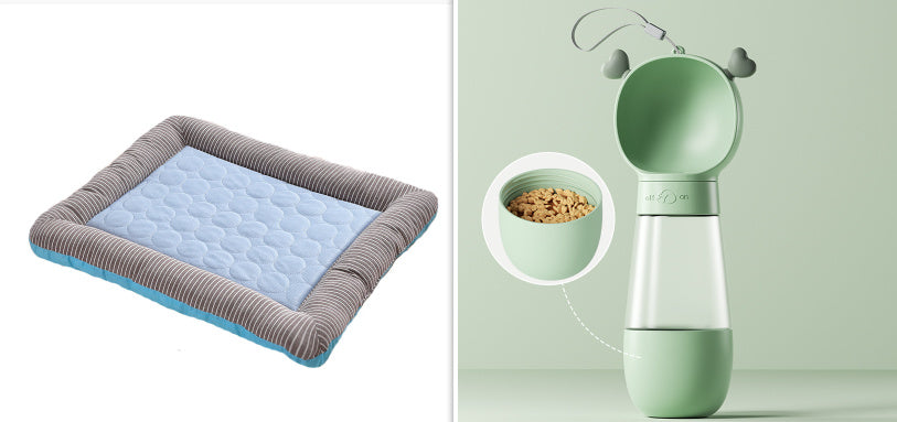 Tapis de refroidissement pour animaux de compagnie pour chiens, chats, chiots et chatons, matelas frais, couverture pour animaux de compagnie en matériau en soie glacée, doux pour le sommeil d'été, bleu, respirant.