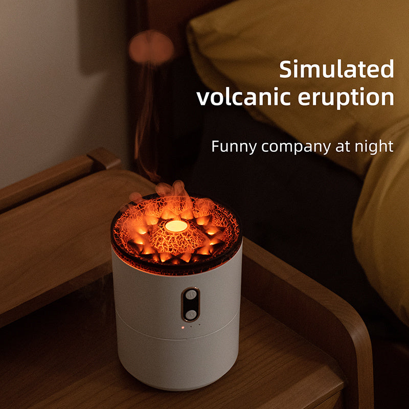 Diffuseur d'huile essentielle à arôme de flamme volcanique, humidificateur d'air portable USB en forme de méduse, lampe de nuit, humidificateur de parfum.