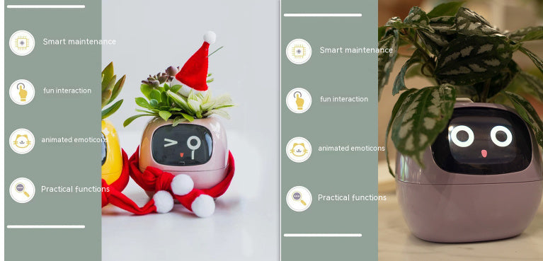 Planificateur Intelligent Amusement Inépuisable Plus de 49 Expressions Riches 7 Capteurs Intelligents et Puces AI Facilitent et Rendent Agréable la Culture des Plantes