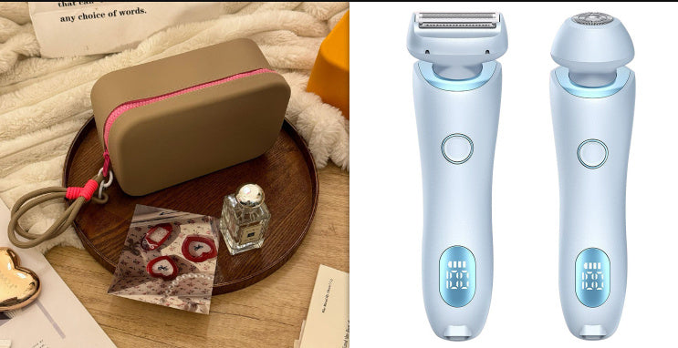 Épilateur 2 en 1, tondeuse rechargeable USB pour femmes, rasoir pour le corps, le visage, les jambes, les aisselles, le bikini, les mains et le pubis.