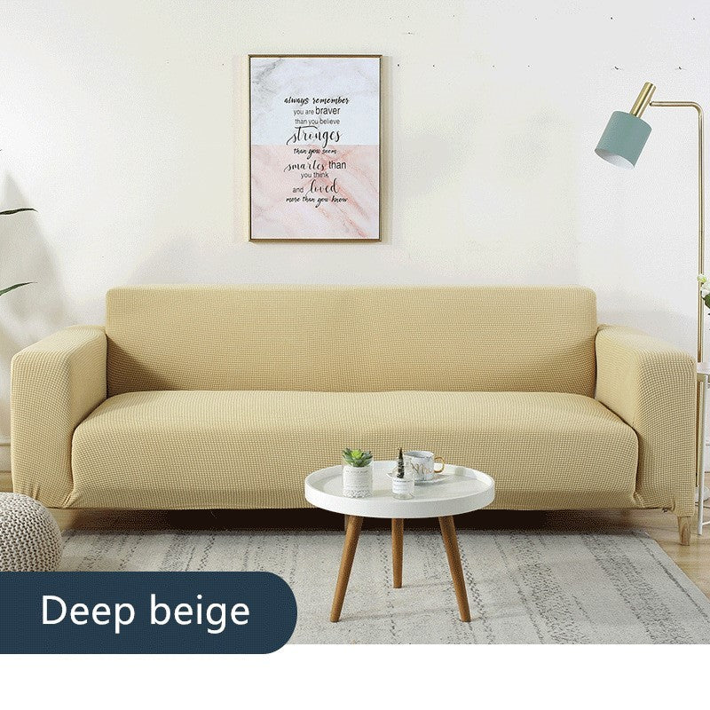 Housse de canapé en polaire imperméable de couleur unie pour salon 1 2 3 4 places