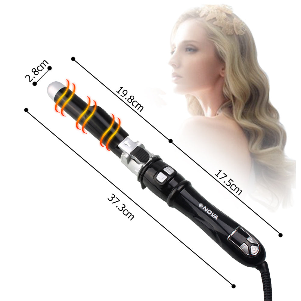 Fer à friser automatique Otating Curling Iron, appareil de coiffure à chaleur instantanée de 30 secondes, boucleur de cheveux automatique.