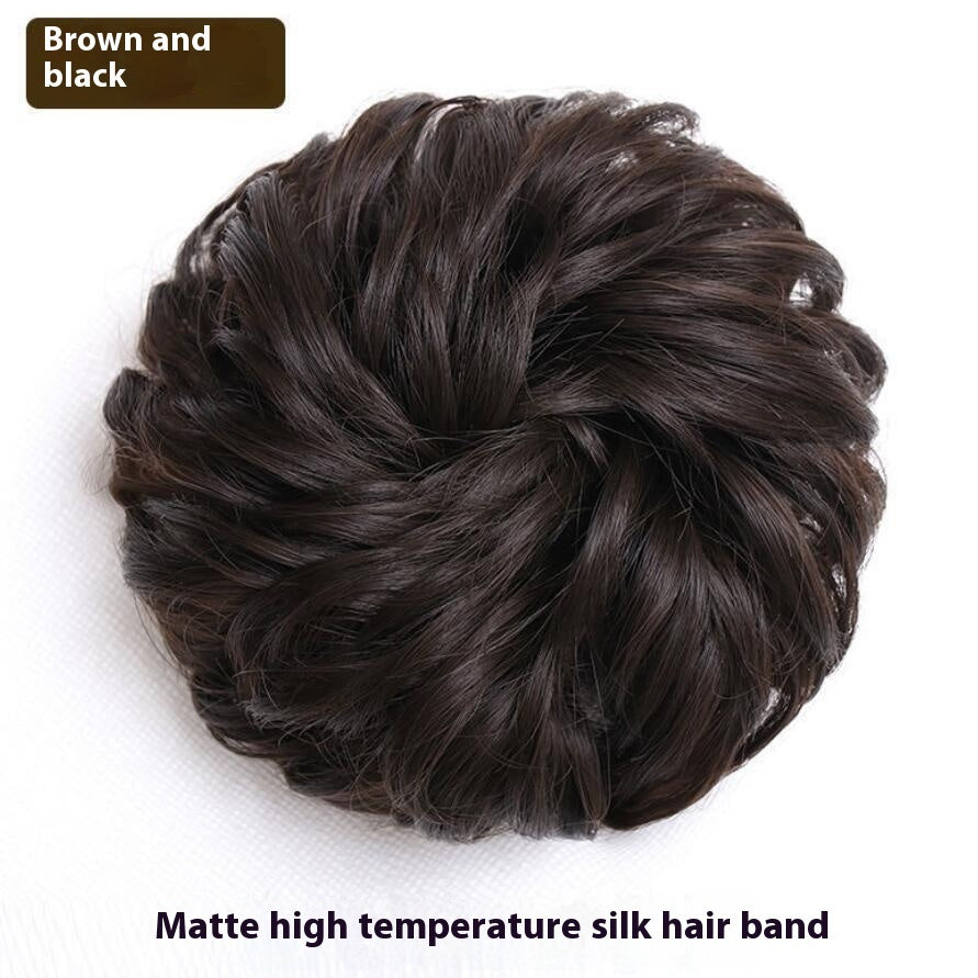Bandeau pour cheveux de perruque Bandeau pour cheveux en chignon Simulation mate moelleuse