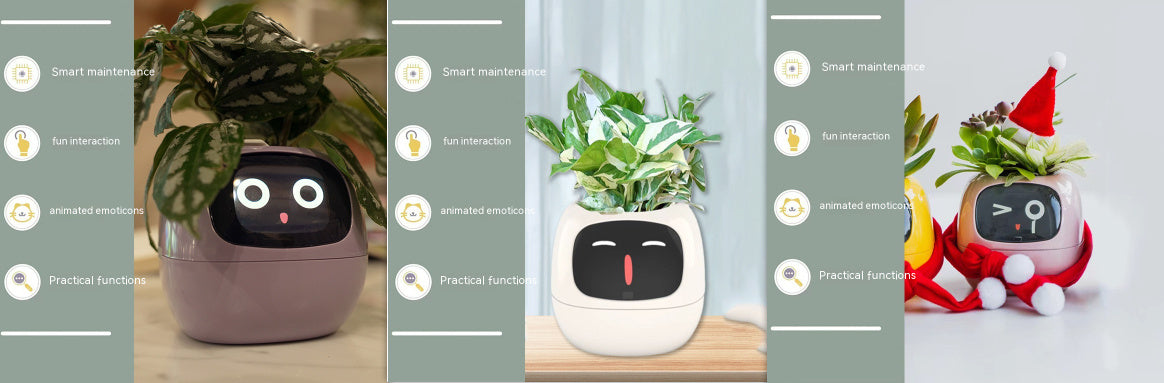 Planificateur Intelligent Amusement Inépuisable Plus de 49 Expressions Riches 7 Capteurs Intelligents et Puces AI Facilitent et Rendent Agréable la Culture des Plantes