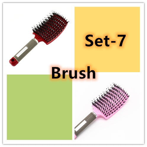 Brosse à cheveux Anti Klit Brushy Haarborstel pour femmes, brosse démêlante, poils en nylon, massage du cuir chevelu, brosse à teaser.