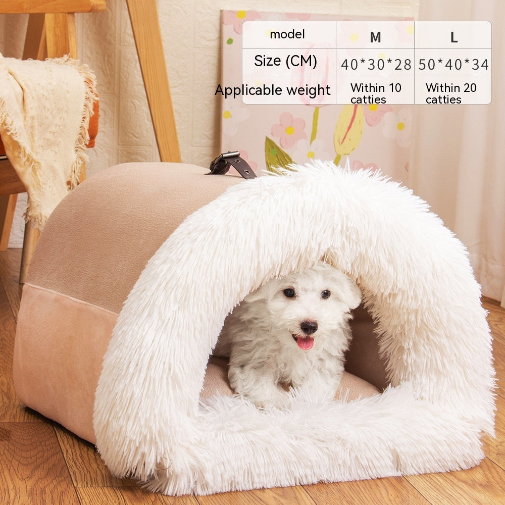 Nouveau Niche Portable pour Animaux Splice Niche Portable pour Chien Chaud d'Automne et d'Hiver Niche pour Chat en Fourrure Longue Imperméable Niche pour Animaux Transfrontalière