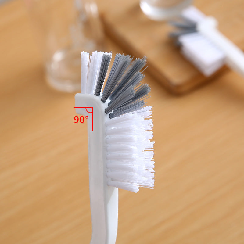 Ustensiles de cuisine Brosse de nettoyage étroite Brosse de nettoyage en plastique à long manche Bouteille de lait Tube en verre Kit de brosse de nettoyage pour bol de casserole