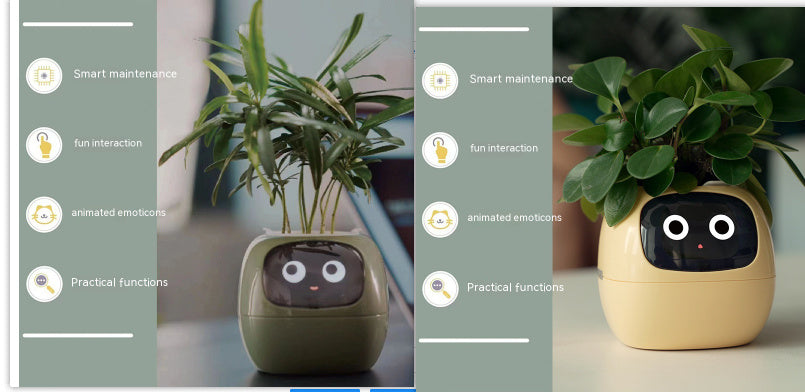 Planificateur Intelligent Amusement Inépuisable Plus de 49 Expressions Riches 7 Capteurs Intelligents et Puces AI Facilitent et Rendent Agréable la Culture des Plantes