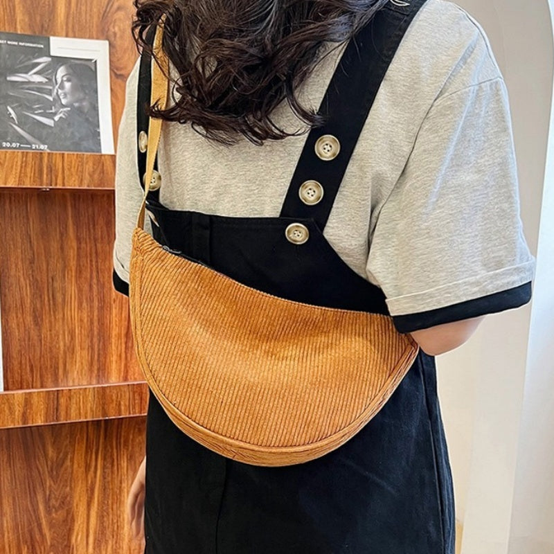 Sac à dos dumpling croisé de grande capacité automnal