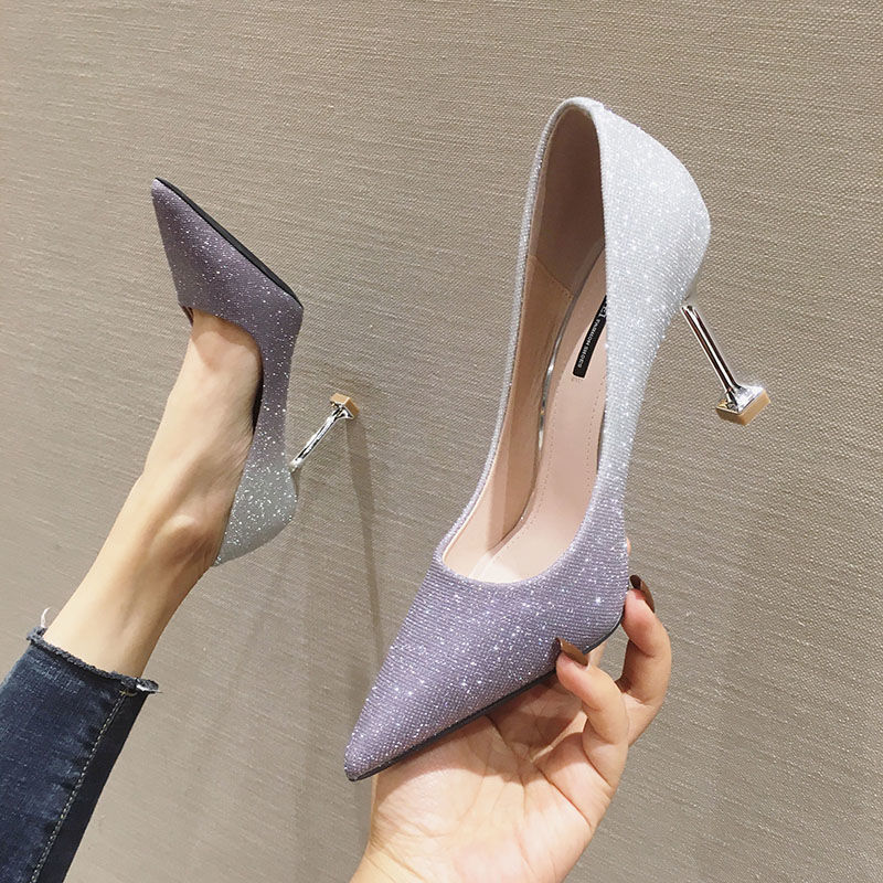 Dégradé Sexy Pointu Français Talons Hauts