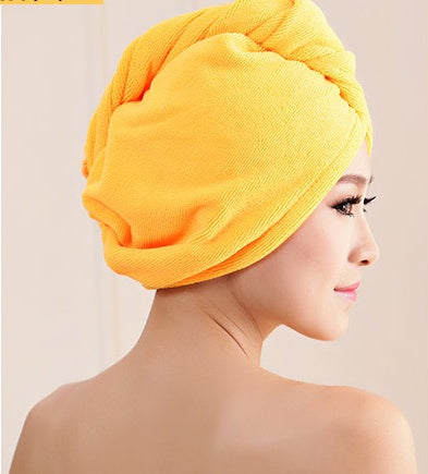 Bonnet de sèche-cheveux pour femme, serviette absorbante pour cheveux secs