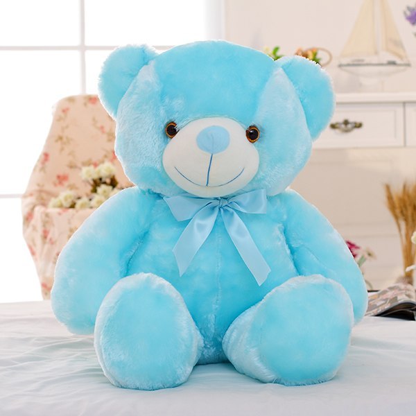 Ours en peluche lumineux LED créatif, jouet coloré et lumineux, cadeau de Noël pour enfants, coussin.