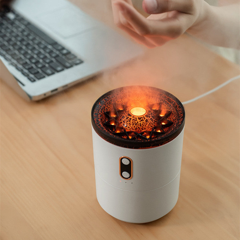 Diffuseur d'huile essentielle à arôme de flamme volcanique, humidificateur d'air portable USB en forme de méduse, lampe de nuit, humidificateur de parfum.