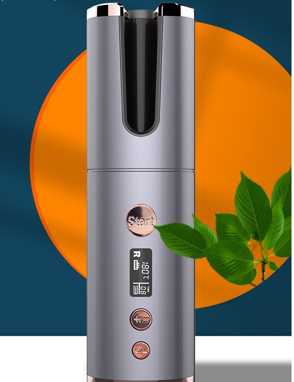 Fer à friser sans fil rechargeable, appareil à friser électrique, entièrement automatique, rotatif et portable pour coiffeur.