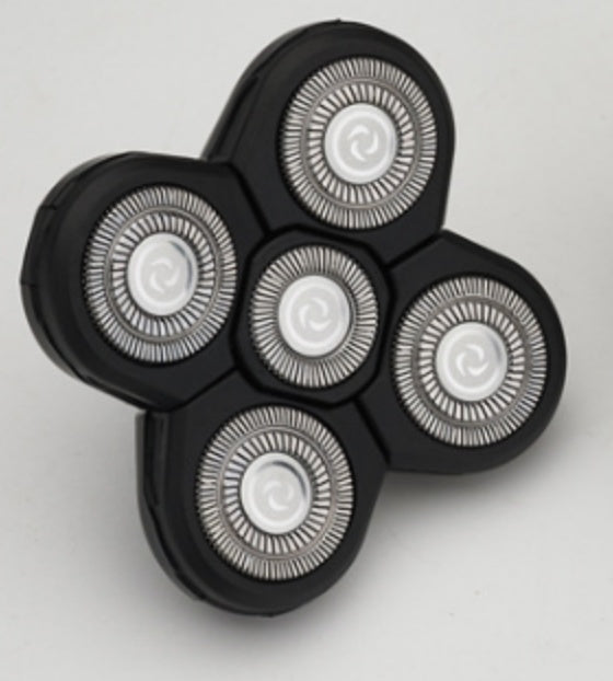 Rasoir électrique multifonction 5 en 1 avec 5 lames pour hommes, tondeuse rechargeable pour tête rasée, barbe et poils de nez.