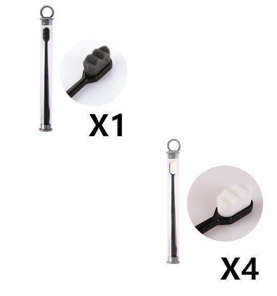 Brosse à dents ultrafin à poils super doux, brosse de nettoyage en profondeur portable pour outils de soins bucco-dentaires, soins des dents, nettoyage buccal, voyage