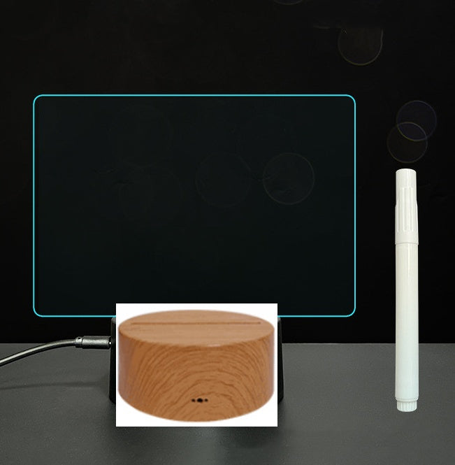 Tableau de message en acrylique 3D avec écriture à la main et lumière LED