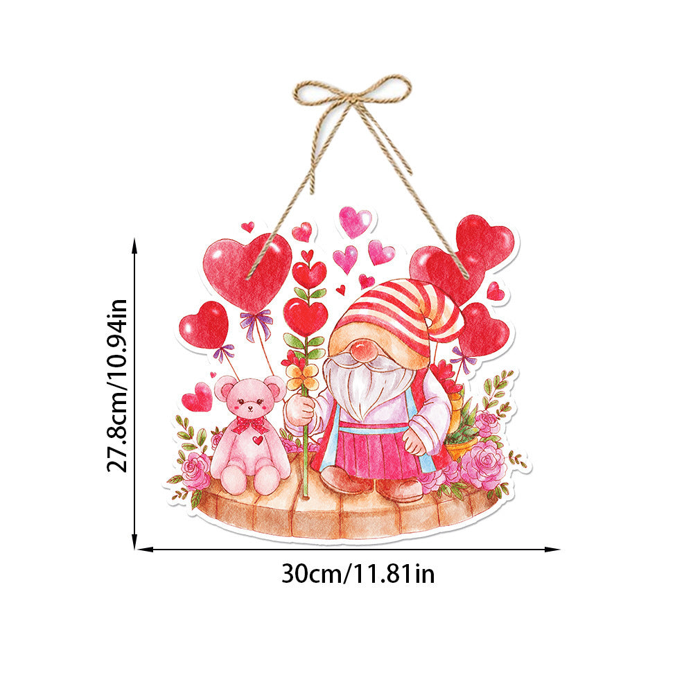 Guirlande décorative de cadeau pour la Saint-Valentin, suspensions en papier pour porte.