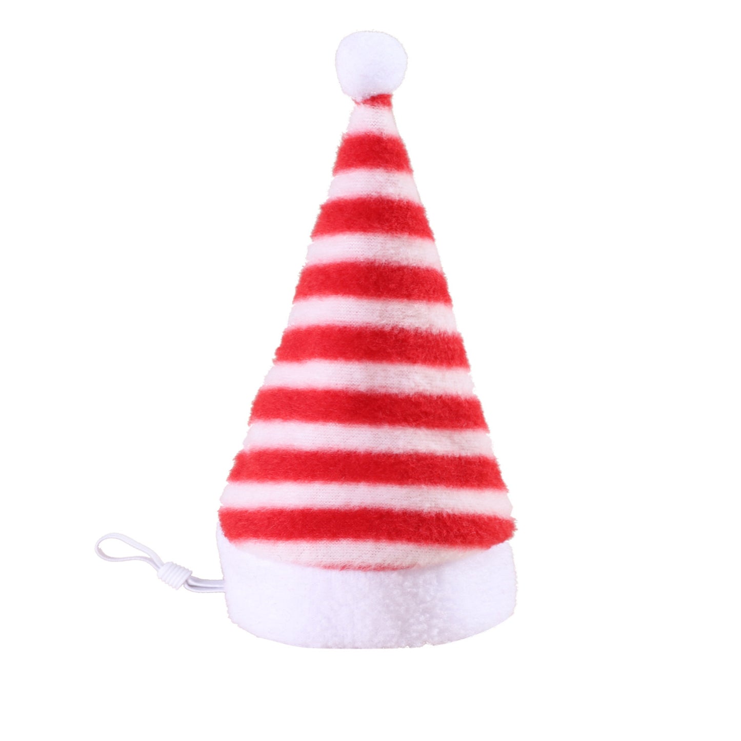Chapeau de Noël pour animaux multicolore à rayures