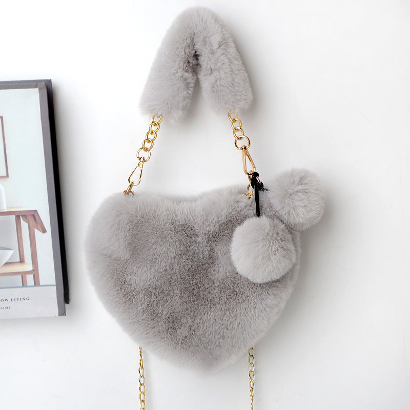Sacs d'amour en peluche douce pour femmes, sac de fête de la Saint-Valentin.