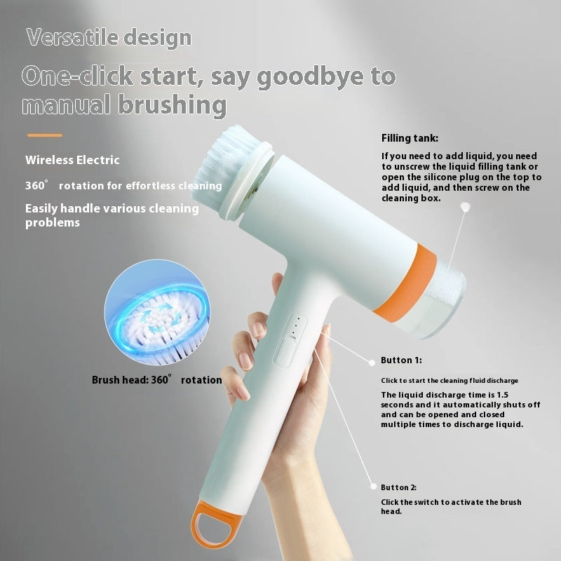 Brosse de nettoyage électrique sans fil multifonctionnelle Tête de brosse multiple Brosse de sol de cuisine