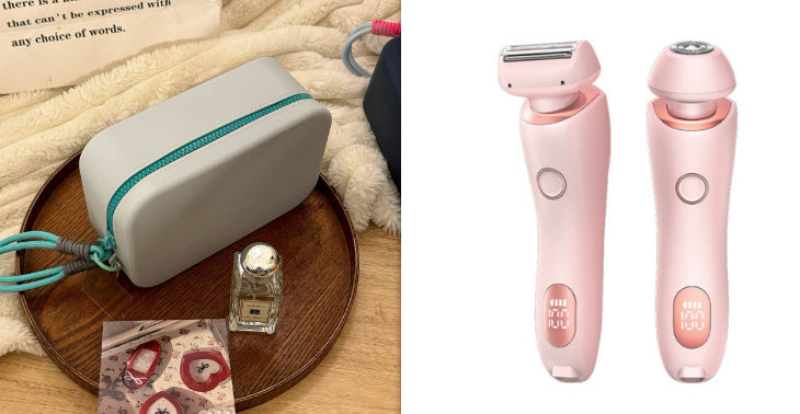 Épilateur 2 en 1, tondeuse rechargeable USB pour femmes, rasoir pour le corps, le visage, les jambes, les aisselles, le bikini, les mains et le pubis.