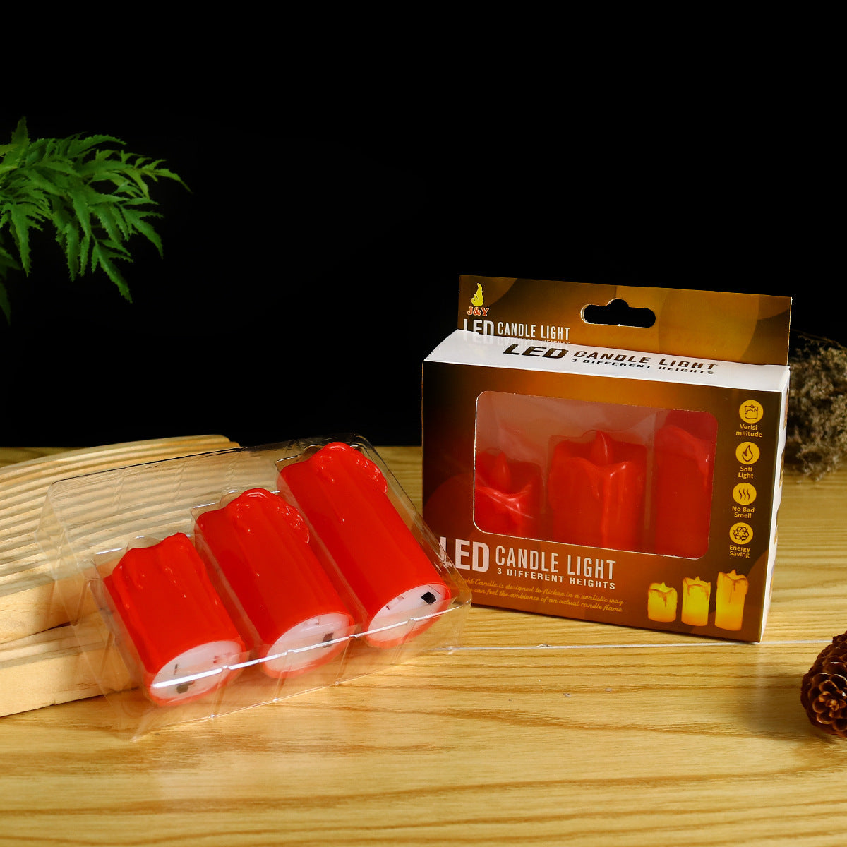 Bougie LED électronique à simulation de bouche en forme de larme