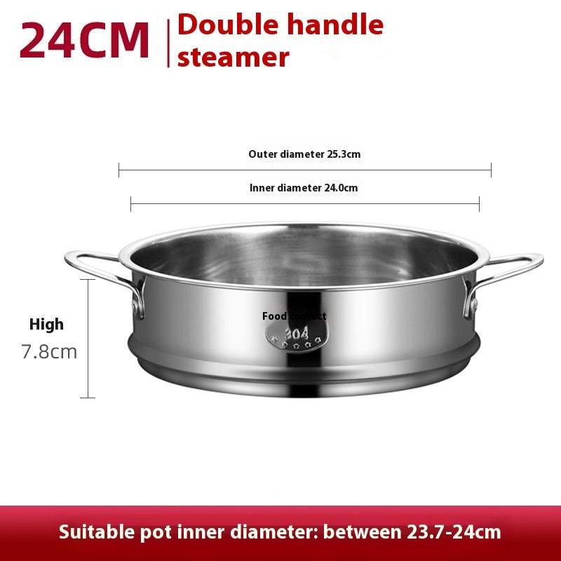 Râtelier de cuisson à vapeur universel en acier inoxydable 304 avec poignée pour chaudière électrique.