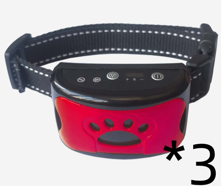 Collier de dressage pour chien étanche, électrique, télécommande pour animaux de compagnie, rechargeable, entraîneur de chiens, dispositif anti-aboiement avec choc, vibration et son.